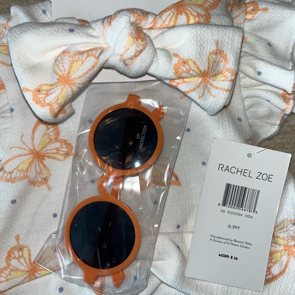 NWT Rachel Zoe baby summer butterfly outfit (Comes with sunglasses and bow) - Picture 2 of 4